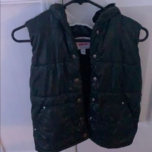 Black vest with hood